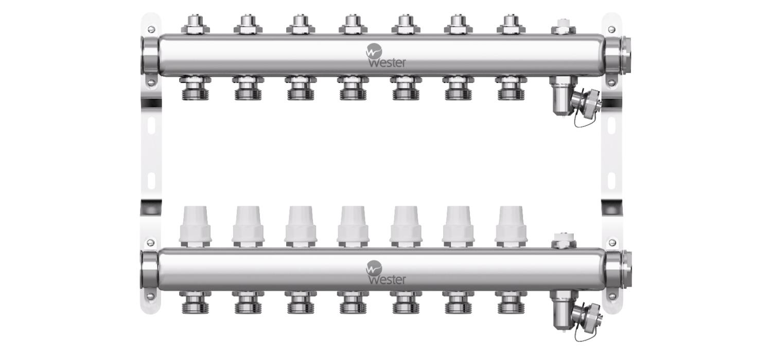 Коллектор нерж. Wester MUVS 1"-3/4 d в сборе на 7 выходов